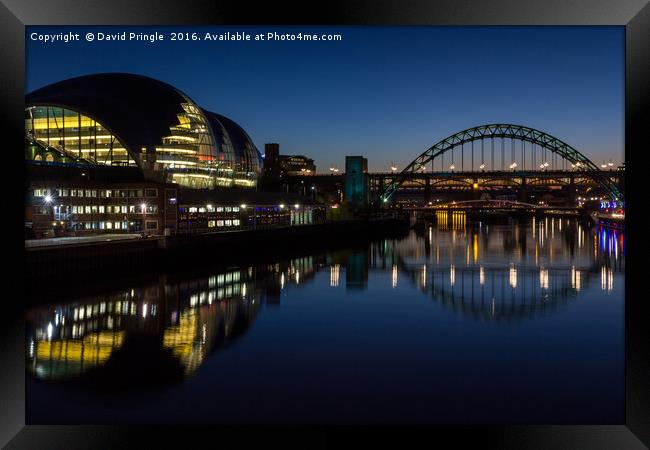 Sage Gateshead and Tyne Bridge Framed Print by David Pringle