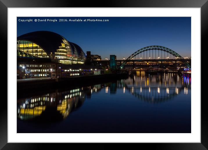 Sage Gateshead and Tyne Bridge Framed Mounted Print by David Pringle