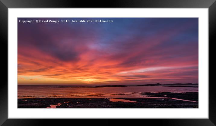 Newton Haven Sunrise Framed Mounted Print by David Pringle