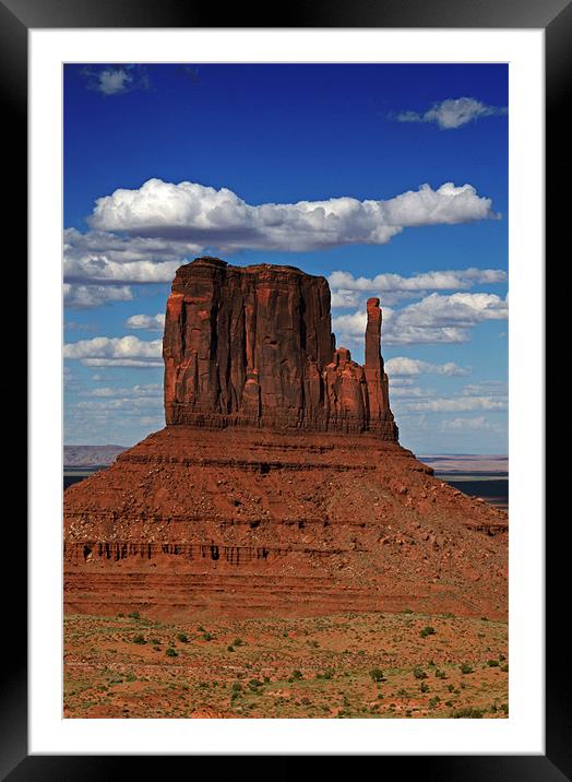 The East Mitten Butte Framed Mounted Print by David Pringle
