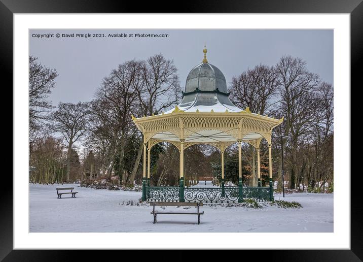 Newcastle Exhibition Park Bandstand Framed Mounted Print by David Pringle
