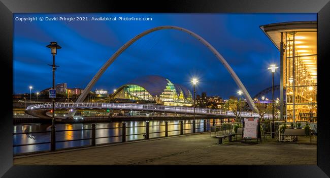 Gateshead Millennium Bridge Framed Print by David Pringle