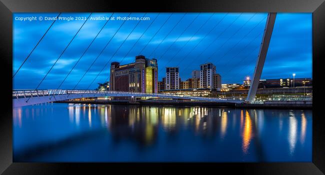 BALTIC & Gateshead Millennium Bridge Framed Print by David Pringle