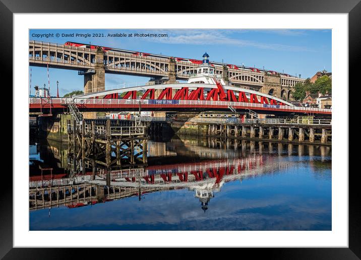 Swing Bridge Newcastle Framed Mounted Print by David Pringle