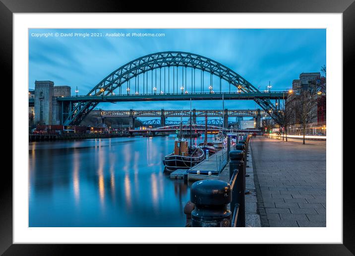 Tyne Bridge Newcastle  Framed Mounted Print by David Pringle