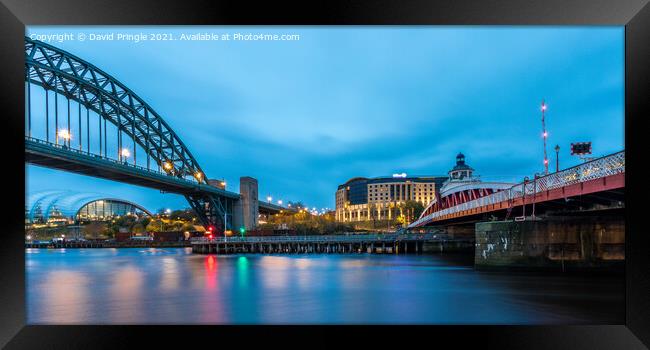 Newcastle Bridges Framed Print by David Pringle