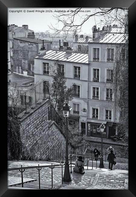 Paris Steps Framed Print by David Pringle