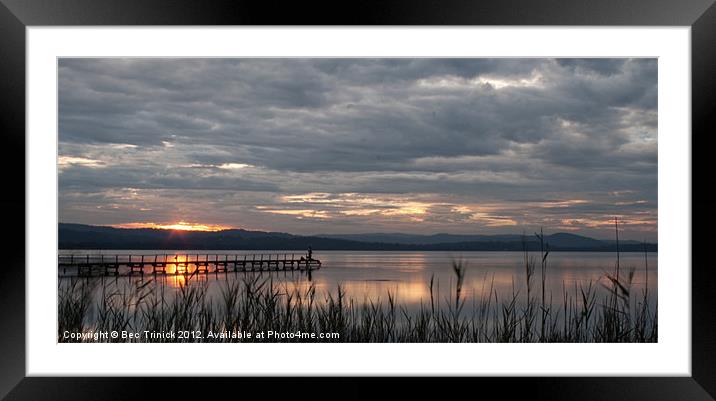 Dusky Lakes Fishing Framed Mounted Print by Bec Trinick