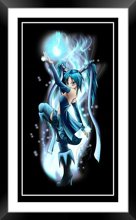 Ice Goddess - Yuki Framed Mounted Print by Lucinda Gabriel