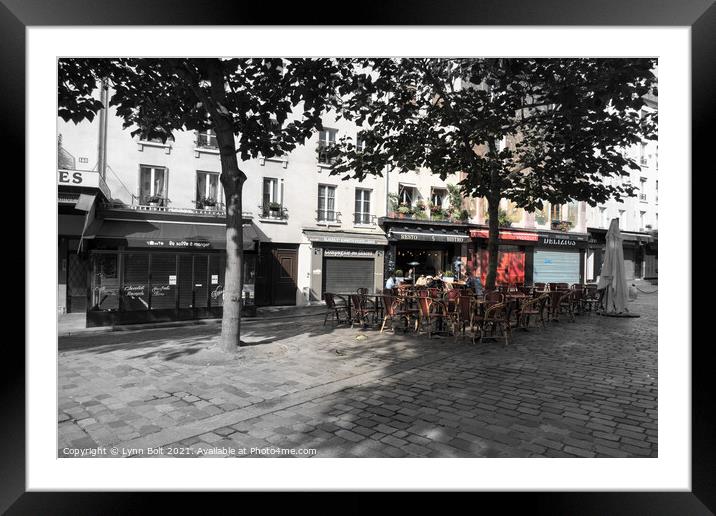 A Square in Paris Framed Mounted Print by Lynn Bolt