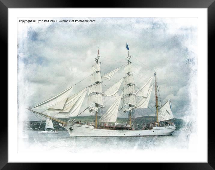 Tall Ship Europa in Full Sail Framed Mounted Print by Lynn Bolt