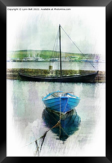 Traditional Boats Lerwick Shetland Framed Print by Lynn Bolt