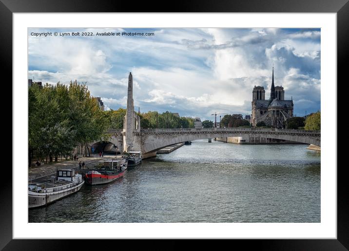 Pont de la Tournelle Paris Framed Mounted Print by Lynn Bolt