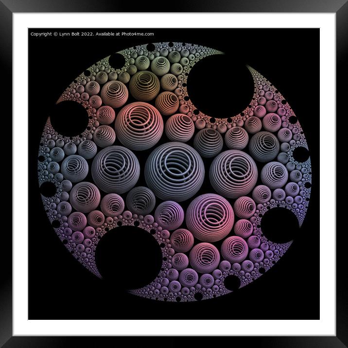 Disc of Spirals Framed Mounted Print by Lynn Bolt