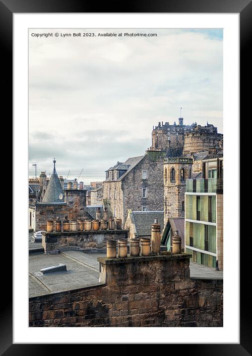 Rooftops of Edinburgh Framed Mounted Print by Lynn Bolt
