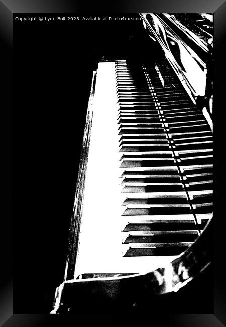 Piano Keys Framed Print by Lynn Bolt