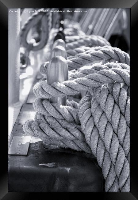 Ships Ropes Framed Print by Lynn Bolt