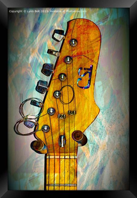 Guitar Headstock Framed Print by Lynn Bolt