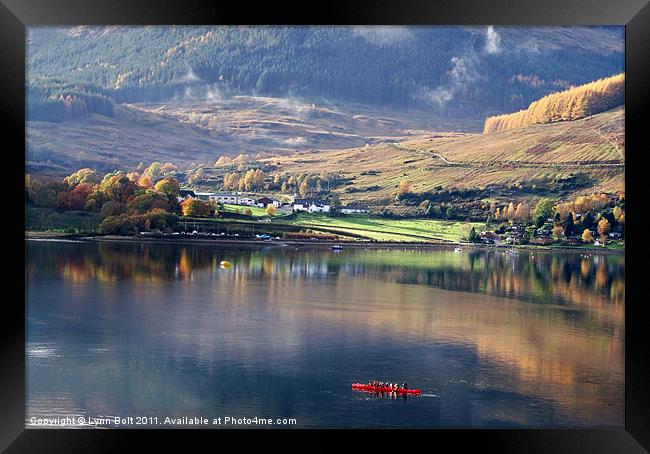 Canoeing on Loch Goil Framed Print by Lynn Bolt