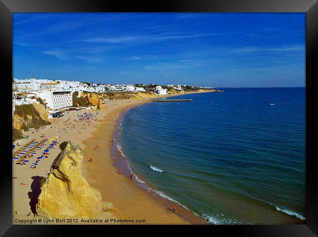 Peneco Beach Albuferia Framed Print by Lynn Bolt