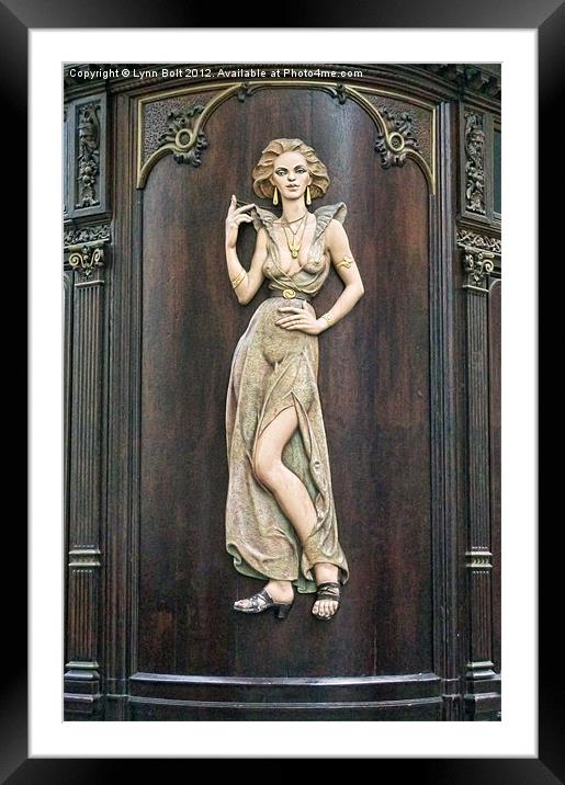 Art Deco Lady Framed Mounted Print by Lynn Bolt