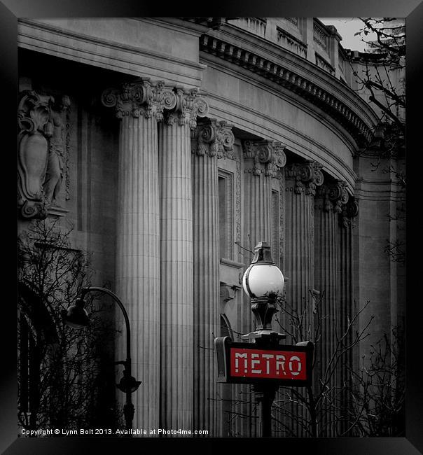 Paris Metro Framed Print by Lynn Bolt