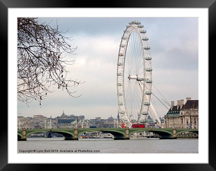 London Eye Framed Mounted Print by Lynn Bolt