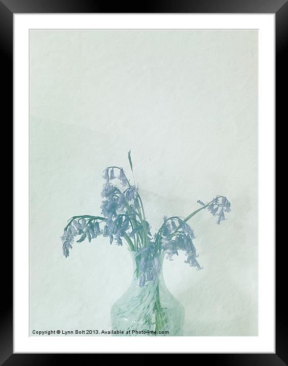 Vase of Bluebells Framed Mounted Print by Lynn Bolt