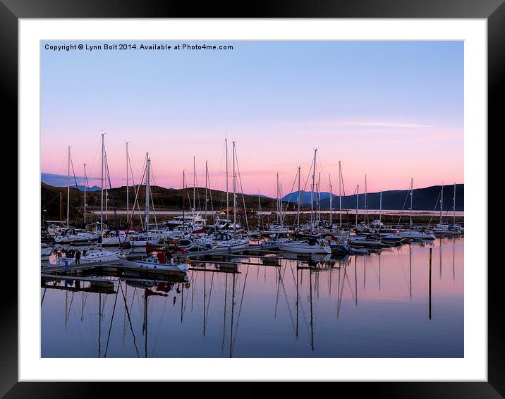 Sunset at the Marina Framed Mounted Print by Lynn Bolt