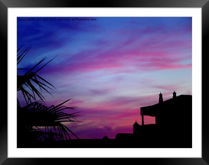  Sunset Silhouettes Framed Mounted Print by Lynn Bolt