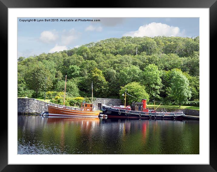  Clyde Puffer on the Crinan Canal Framed Mounted Print by Lynn Bolt