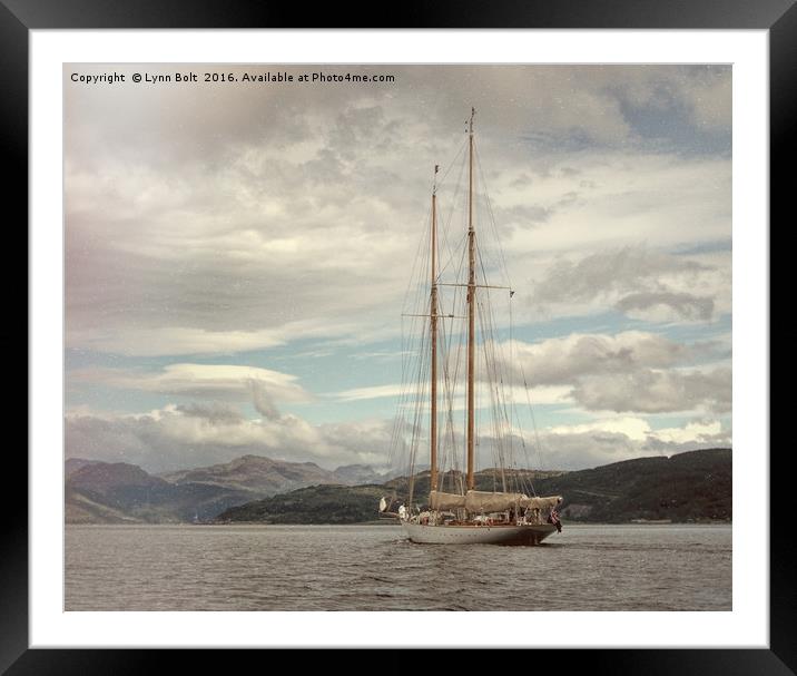 Sailing on Loch Long Framed Mounted Print by Lynn Bolt