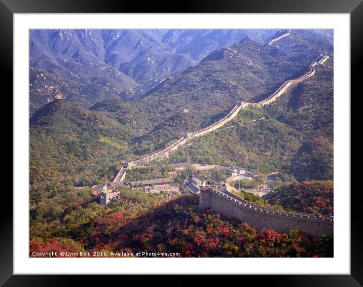 Great Wall of China Framed Mounted Print by Lynn Bolt