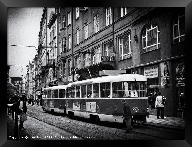 Trams of Prague Framed Print by Lynn Bolt