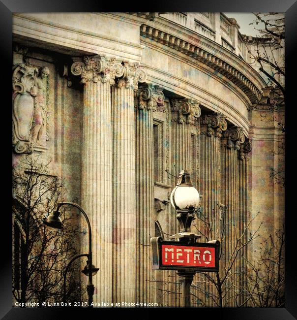 Paris Metro Framed Print by Lynn Bolt