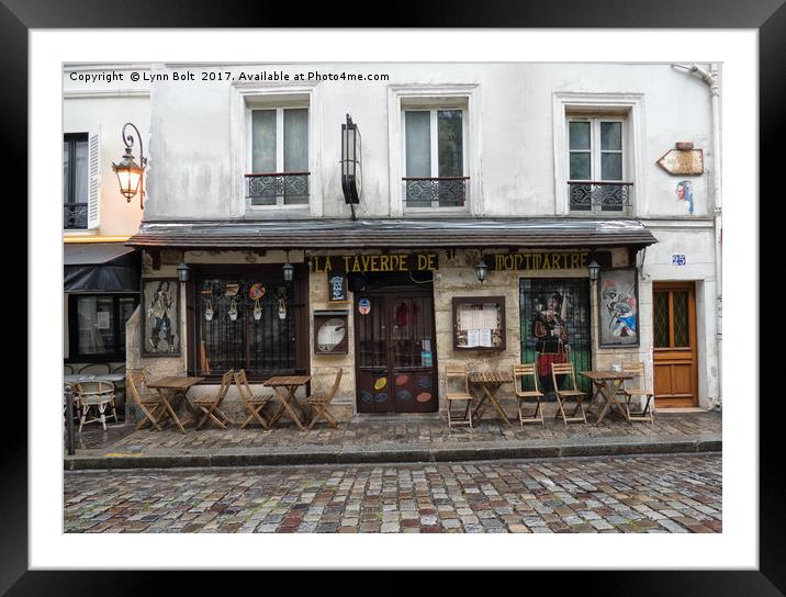 Bar in Montmartre Paris Framed Mounted Print by Lynn Bolt