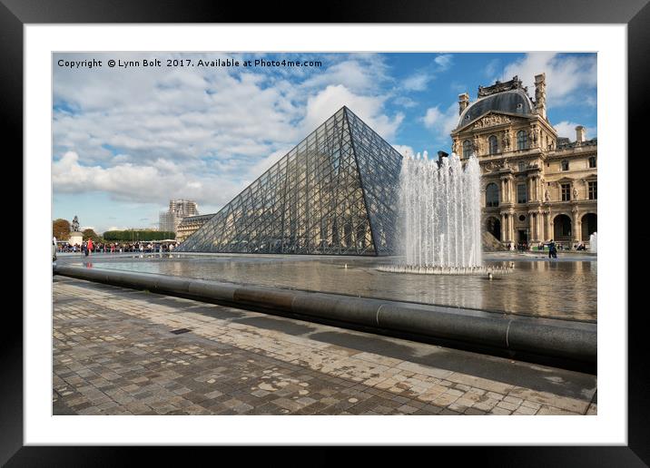The Louvre Paris Framed Mounted Print by Lynn Bolt