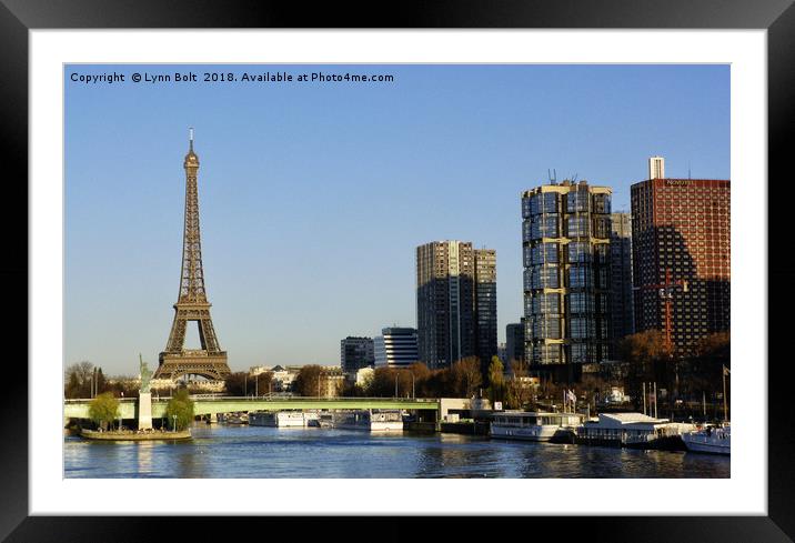 The Seine Paris Framed Mounted Print by Lynn Bolt