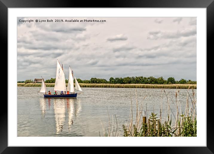 Sailing on The Broads Framed Mounted Print by Lynn Bolt