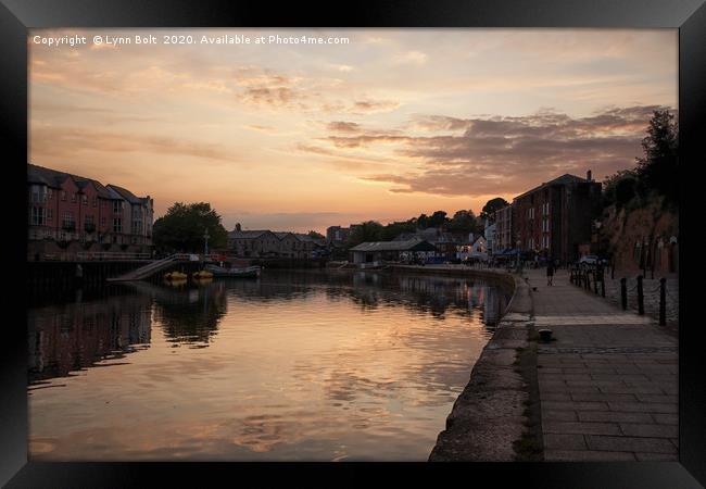 Sunset Exeter Quayside Framed Print by Lynn Bolt