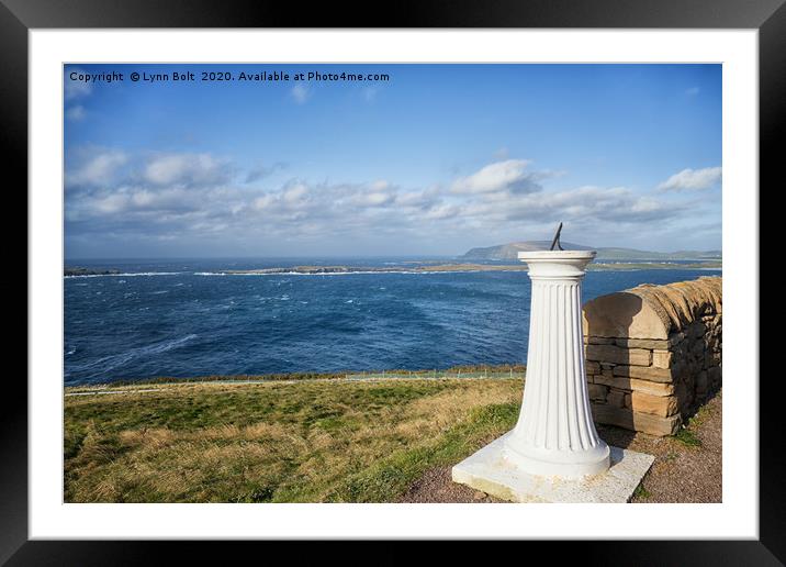 Sundial at Sumburgh Head Lighthouse Shetland Framed Mounted Print by Lynn Bolt