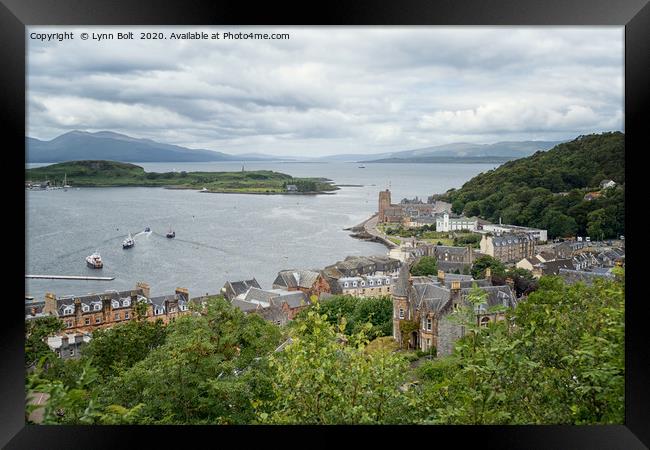 The View from McCaigs Tower Oban Framed Print by Lynn Bolt