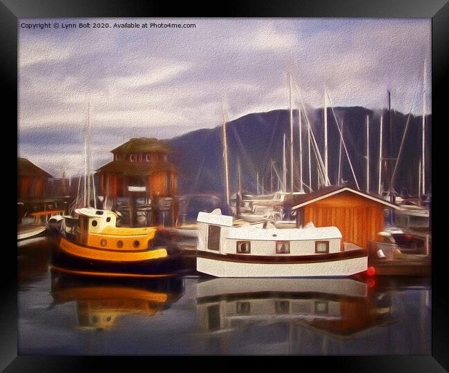 Houseboats Framed Print by Lynn Bolt