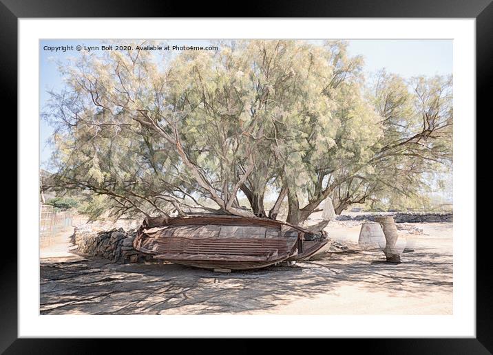 Under the Old Olive Tree Framed Mounted Print by Lynn Bolt