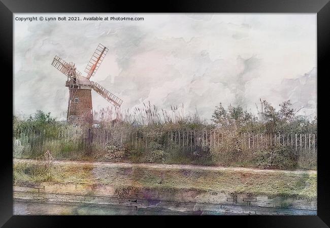 Windmill Norfolk Broads Framed Print by Lynn Bolt