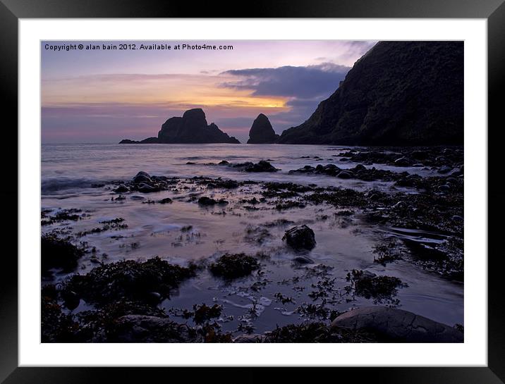 early morning North sea Framed Mounted Print by alan bain