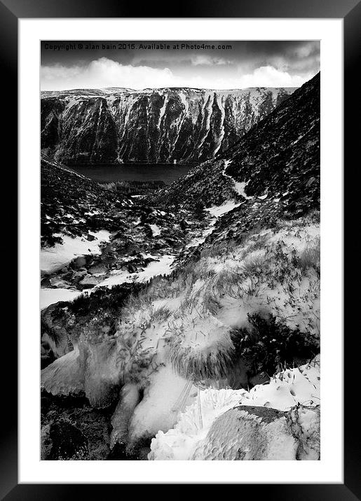 Loch Muick winter  Framed Mounted Print by alan bain