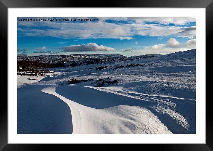  Snow drift Framed Mounted Print by alan bain