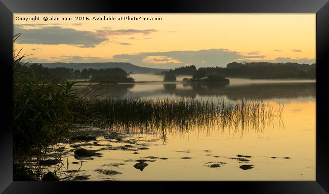 Misty Loch Framed Print by alan bain