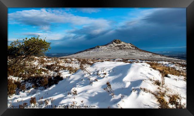 Winter Bennachie, the Mither Tap Framed Print by alan bain